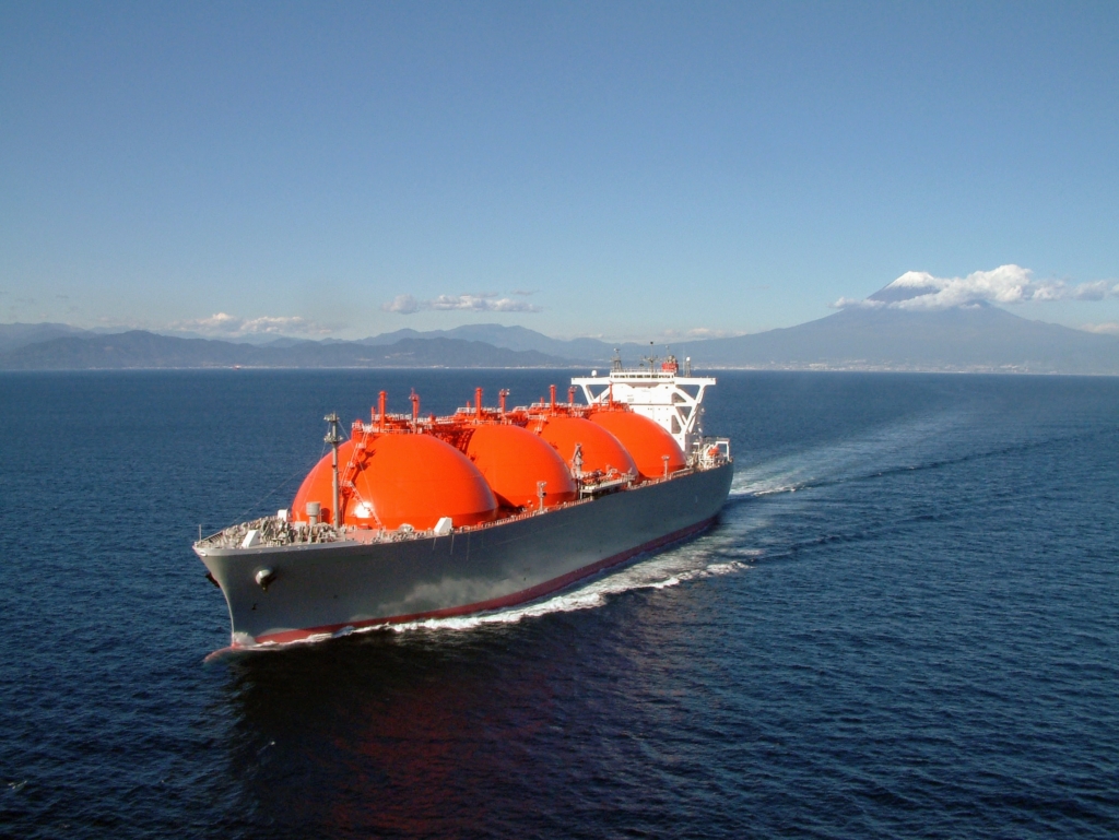 LNG ship on sea