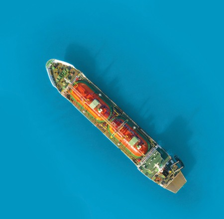 vessel on blue sea